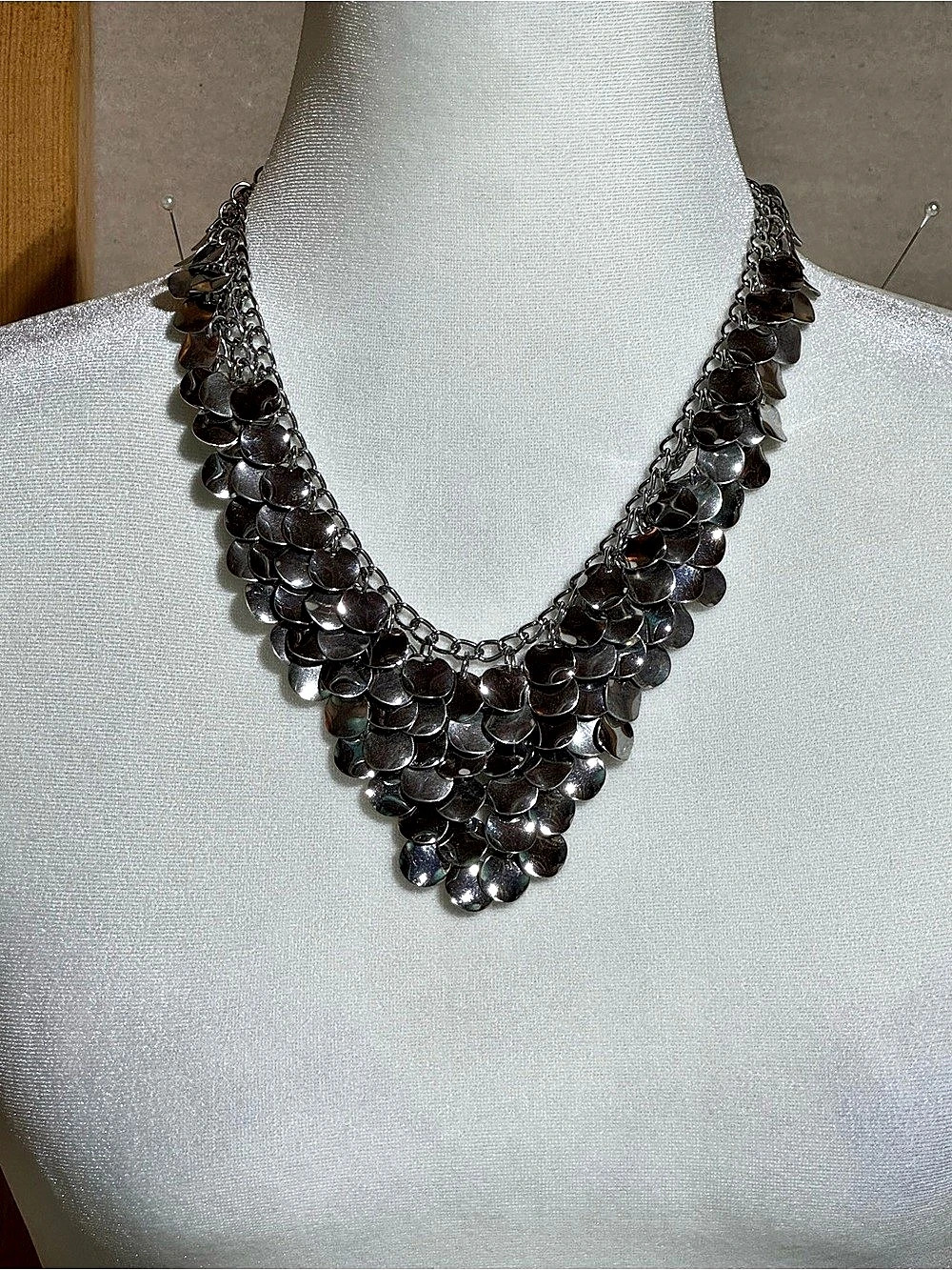 Silver Statement Necklace Like New